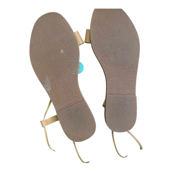 Madewell Boardwalk brown leather boho lace-up sandals Women 7 gladiator style - Picture 6 of 9